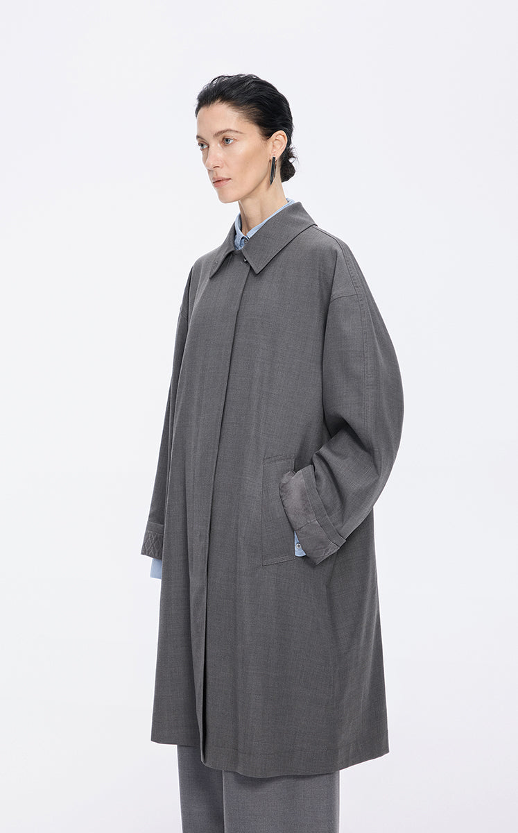 Trench Coat / JNBY Minimal Relaxed Raglan Long Trench