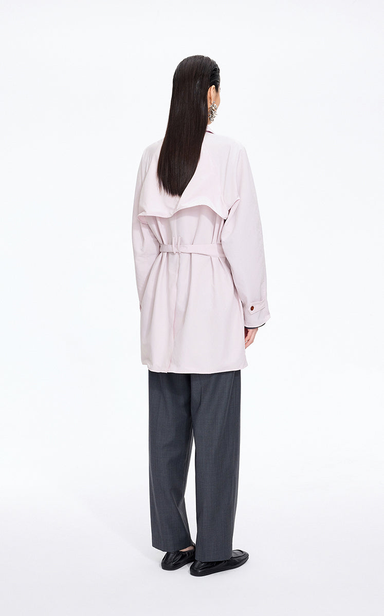 Trench Coat / JNBY Relaxed H-Shaped Raglan Sleeve Trench Coat