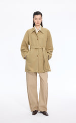 Trench Coat / JNBY Relaxed H-Shaped Raglan Sleeve Trench Coat