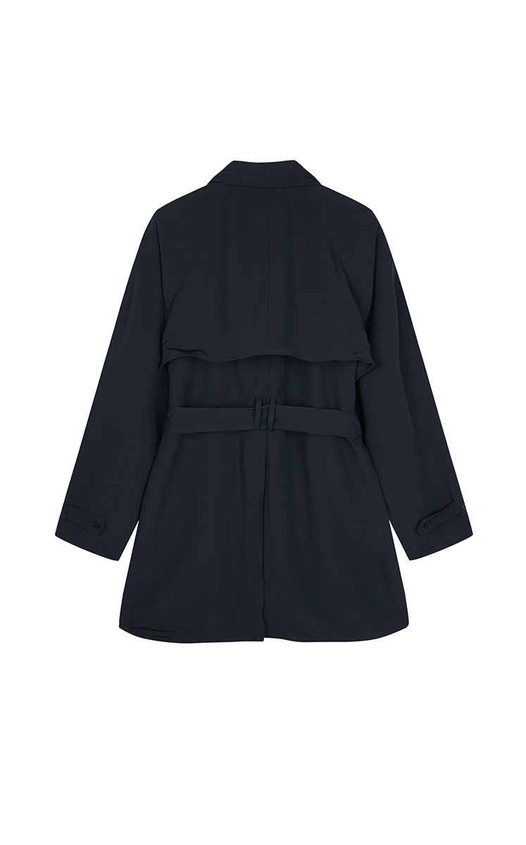 Trench Coat / JNBY Relaxed H-Shaped Raglan Sleeve Trench Coat
