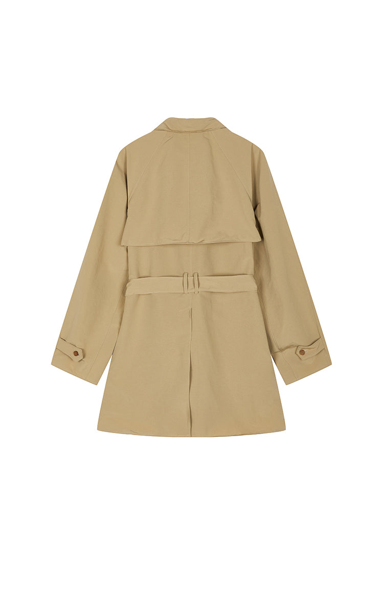 Trench Coat / JNBY Relaxed H-Shaped Raglan Sleeve Trench Coat