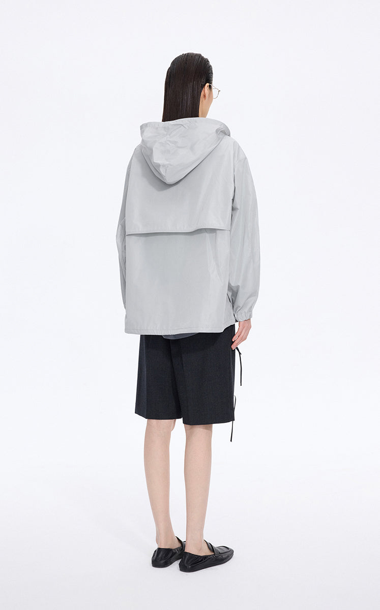 Trench Coat / JNBY Taffeta Oversized Hooded Short Trench