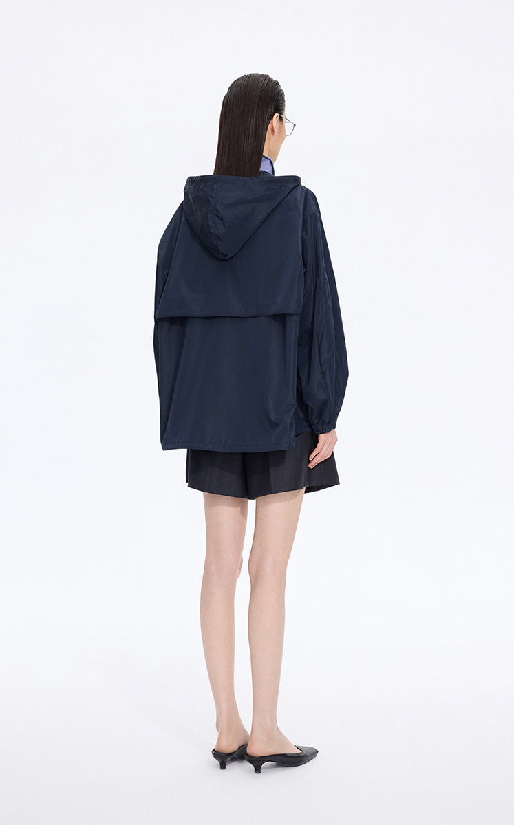 Trench Coat / JNBY Taffeta Oversized Hooded Short Trench