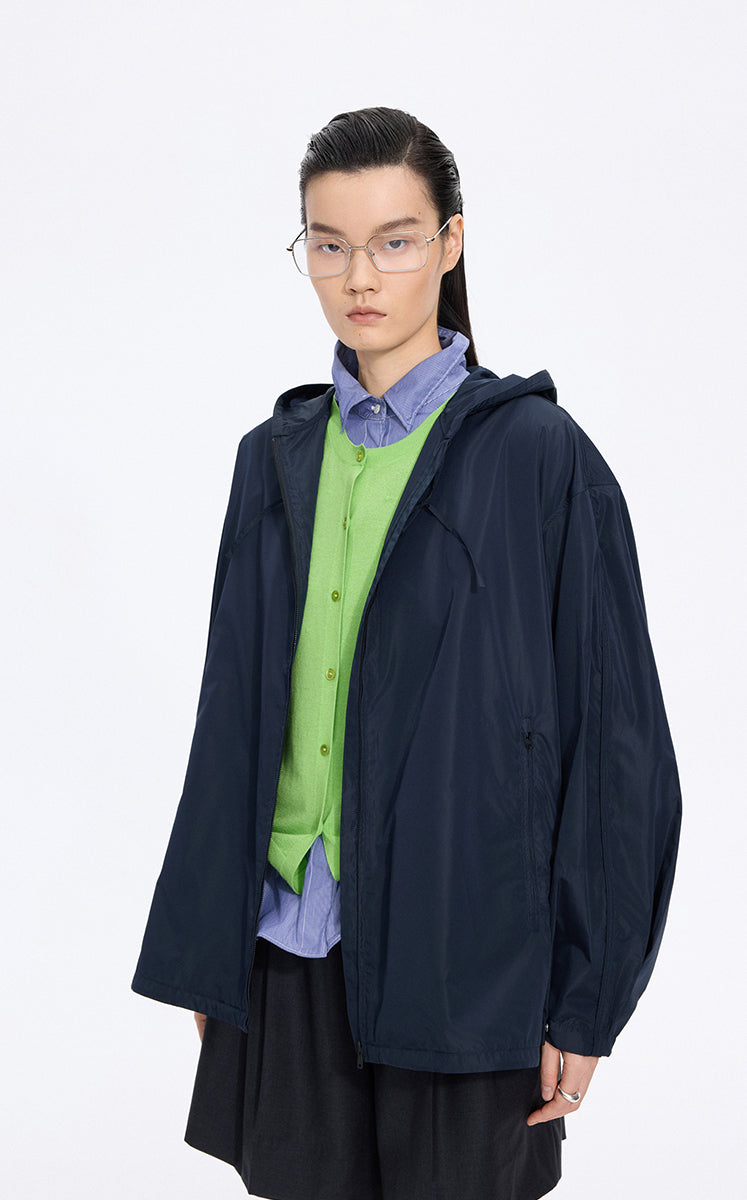 Trench Coat / JNBY Taffeta Oversized Hooded Short Trench