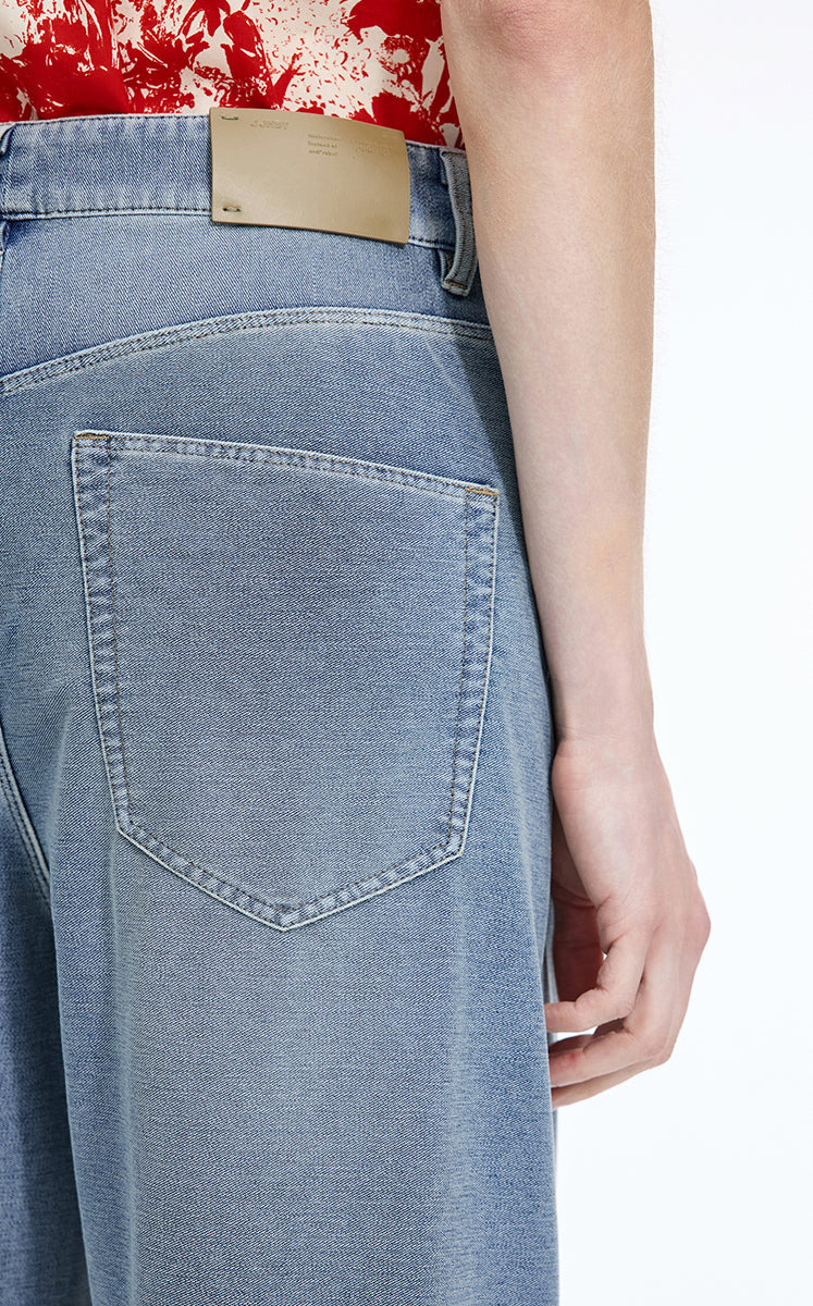Trousers / JNBY Cool-Touch Wide Leg Knit Denim Pants