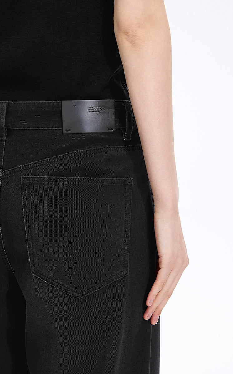 Trousers / JNBY Cool-Touch Wide Leg Knit Denim Pants
