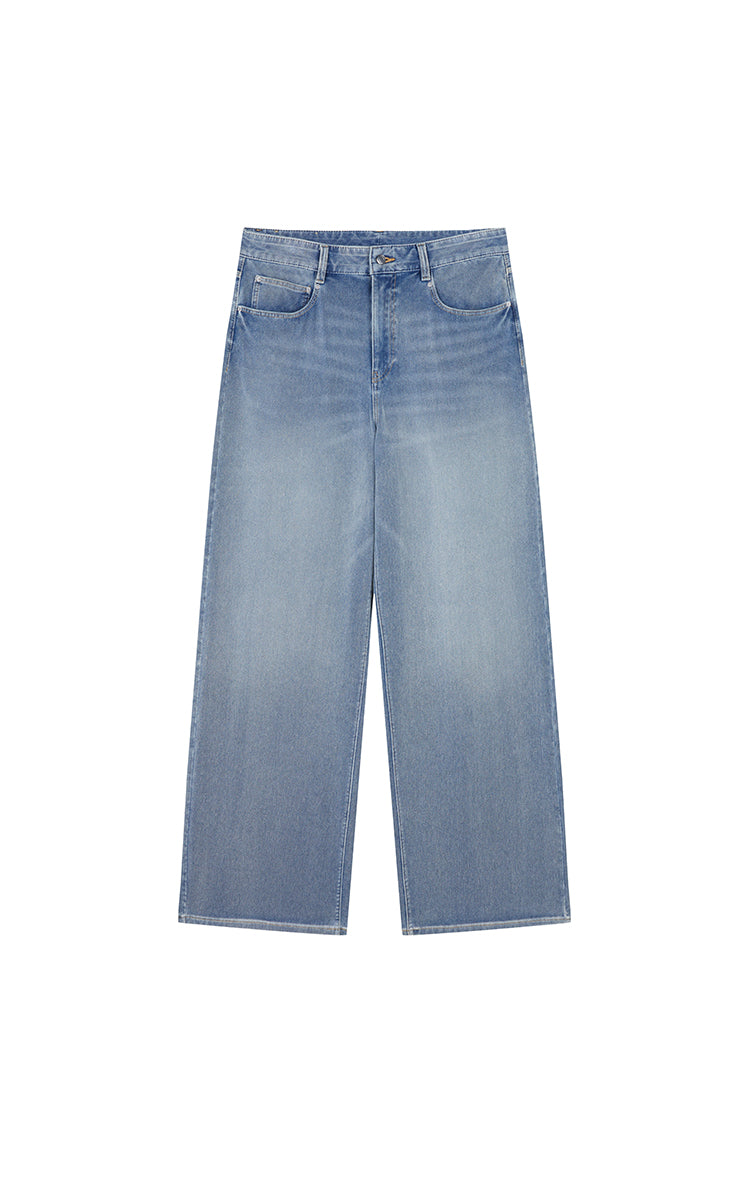 Trousers / JNBY Cool-Touch Wide Leg Knit Denim Pants