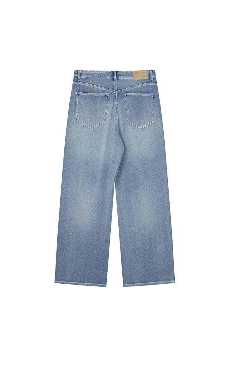 Trousers / JNBY Cool-Touch Wide Leg Knit Denim Pants