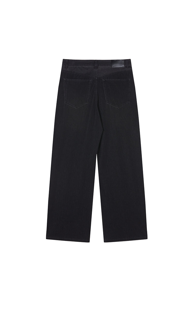 Trousers / JNBY Cool-Touch Wide Leg Knit Denim Pants