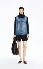 Vest / JNBY Drawstring Denim Mid-Length Vest