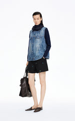 Vest / JNBY Drawstring Denim Mid-Length Vest