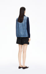 Vest / JNBY Drawstring Denim Mid-Length Vest