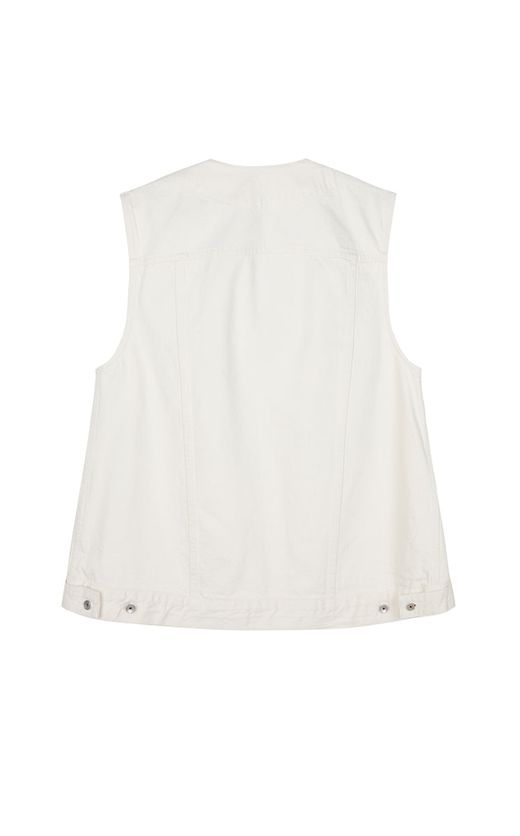 Vest / JNBY Drawstring Denim Mid-Length Vest