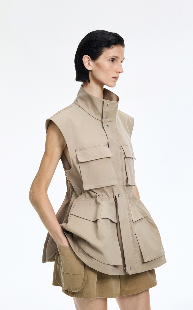 Vest / JNBY Long Cotton Utility Vest
