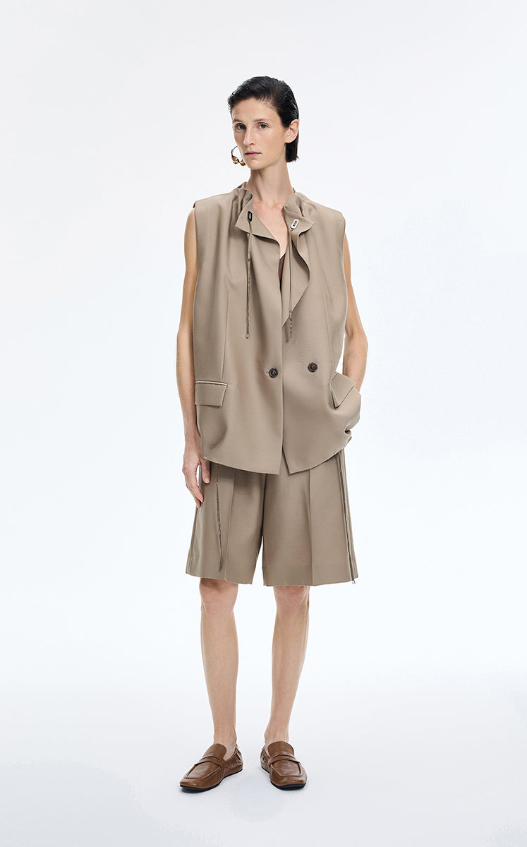 Vest / JNBY Sculptural Drawstring Neckline Vest