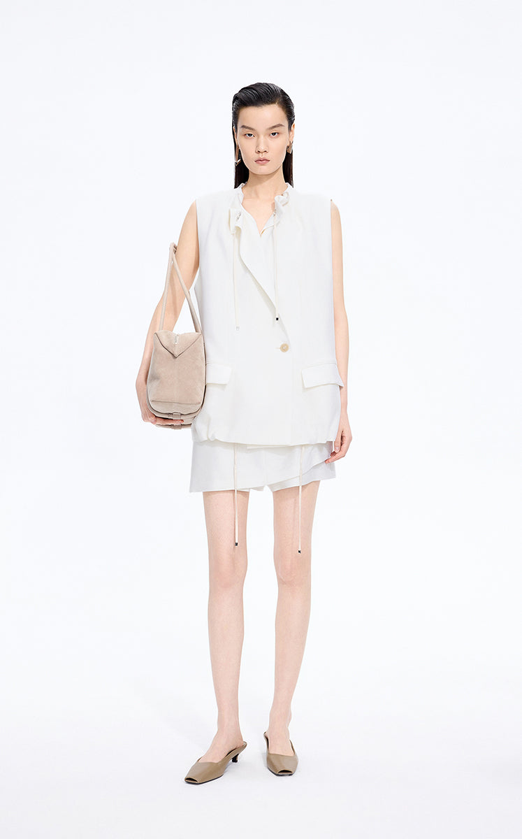 Vest / JNBY Sculptural Drawstring Neckline Vest