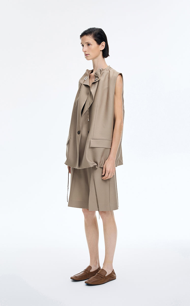 Vest / JNBY Sculptural Drawstring Neckline Vest