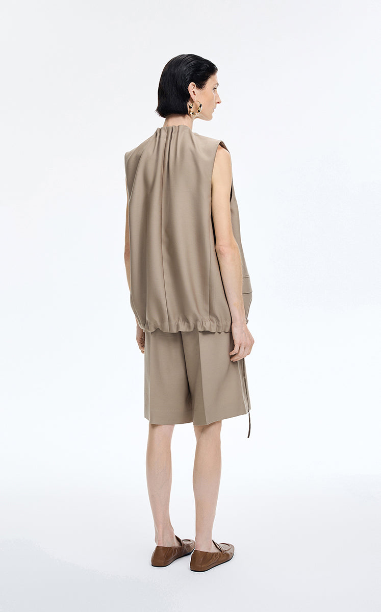 Vest / JNBY Sculptural Drawstring Neckline Vest
