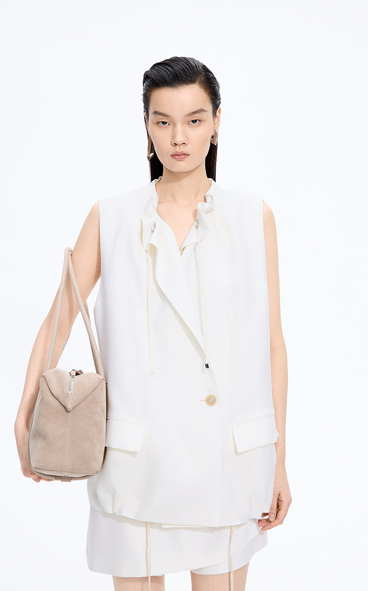 Vest / JNBY Sculptural Drawstring Neckline Vest