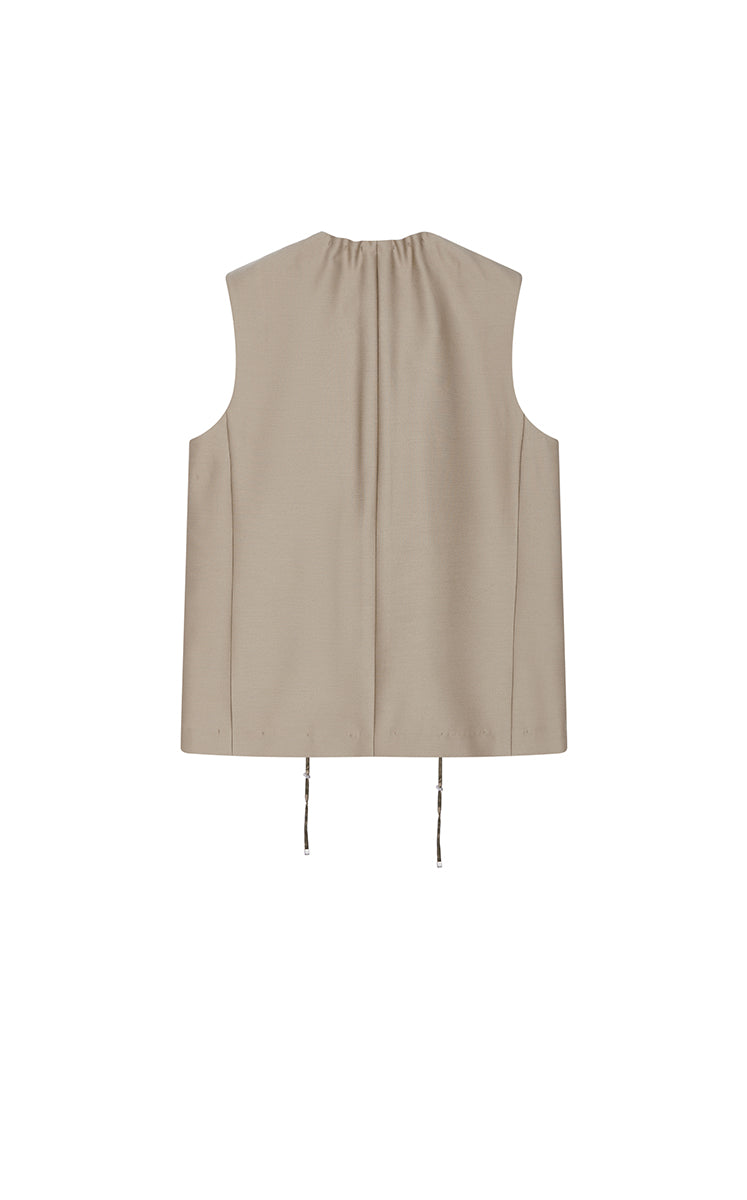Vest / JNBY Sculptural Drawstring Neckline Vest