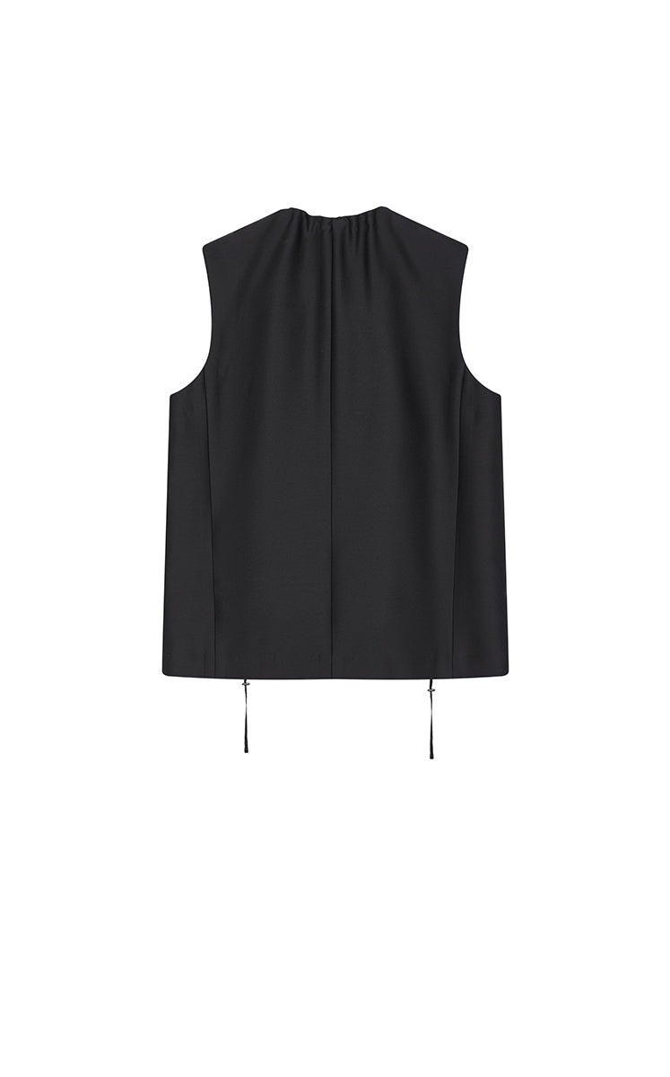 Vest / JNBY Sculptural Drawstring Neckline Vest