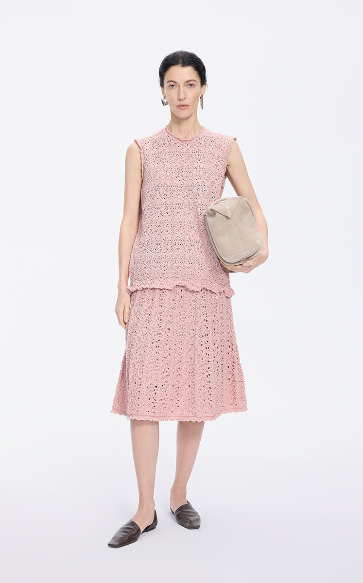 Vest / JNBY T-shaped Textured Stretch Knit Vest