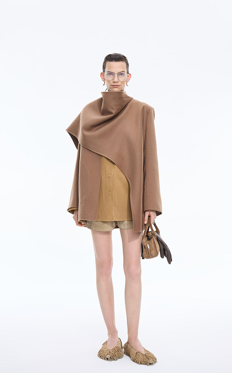 Coat / JNBY Loose Cashmere Wool Wrap Coat