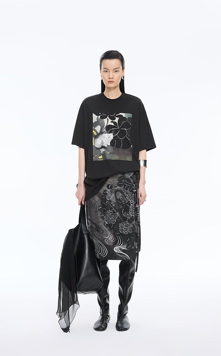 T-Shirt / JNBY Shadows Art Cotton Tee