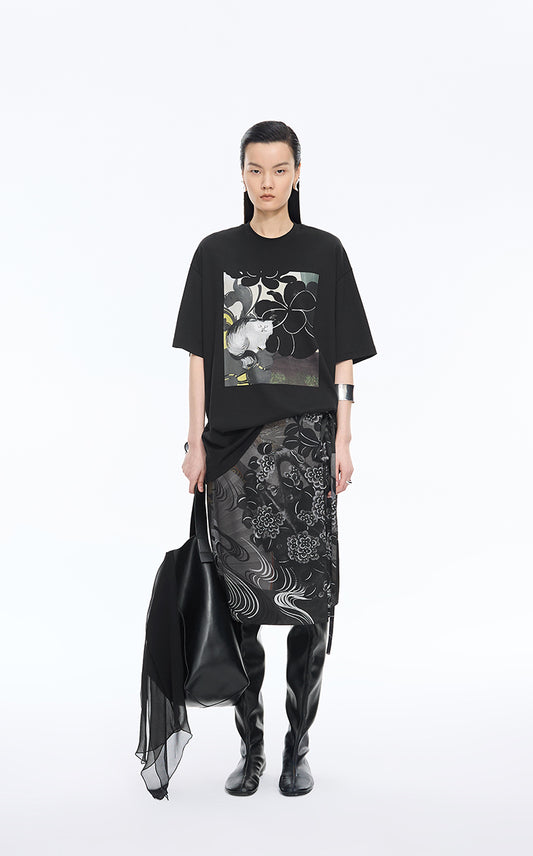 T-Shirt / JNBY Shadows Art Cotton Tee