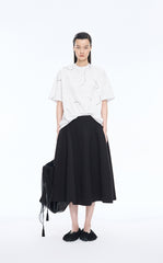 T-Shirt / JNBY Asymmetric Oversized Cotton Tee