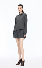 Sweater / JNBY Loose Silk-cotton Long Sleeve Polo