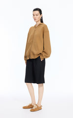 Sweatshirt / JNBY Oversized Cotton-Blend Zip-Up Hoodie