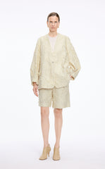 Blazer / JNBY Oversized 3D Jacquard Collarless Blazer