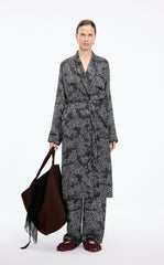 Coat / JNBY Floral Print Longline Trench Coat