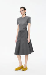 Skirt / JNBY A-Line Wool-Blend Midi Skirt