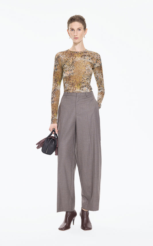 T-Shirt / JNBY Slim Fit Graphic Long Sleeve Tee