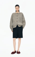 Sweater / JNBY Crinkled Wool-Silk Cardigan
