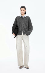Pants / JNBY Beaded Straight-Leg Denim