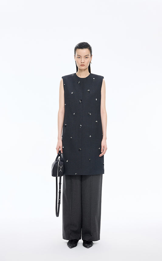 Pants / JNBY Straight-Leg Double-Waist Wool Trousers