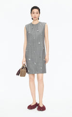 Dress / JNBY X-Line Beaded Wool Blend Dress