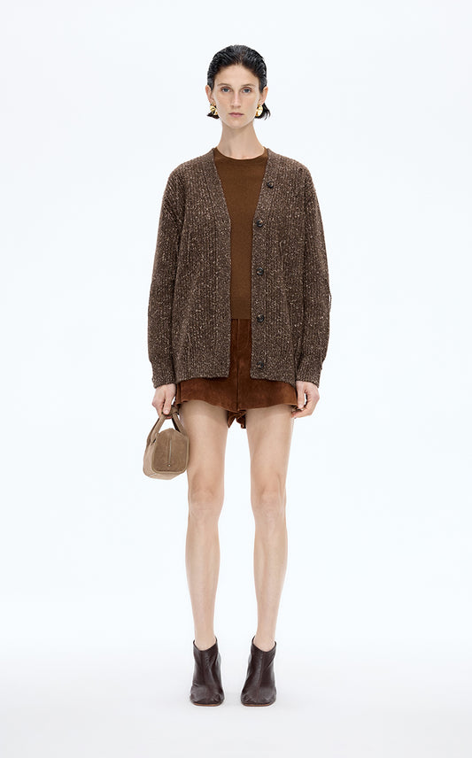 Sweater / (ESG)JNBY O-shape Fringe Wool-blend Long Cardigan