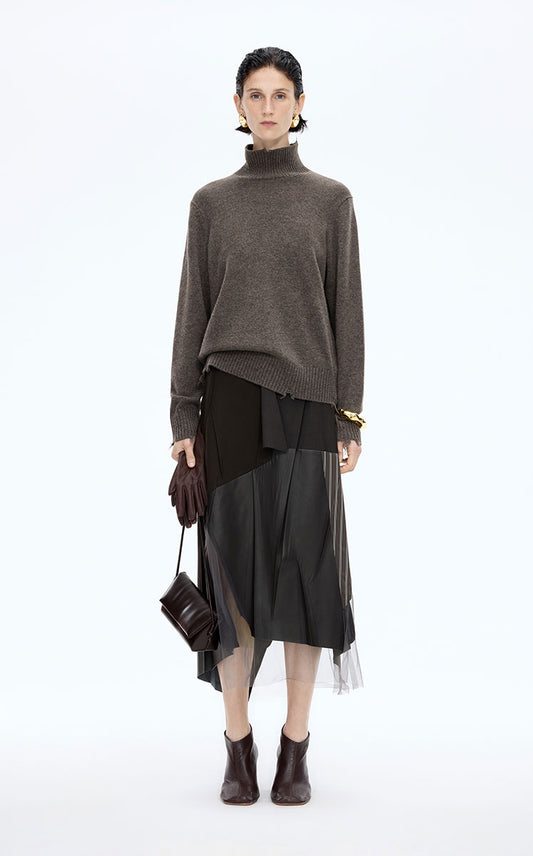 Sweater / JNBY Oversized Wool Cashmere Turtleneck Sweater