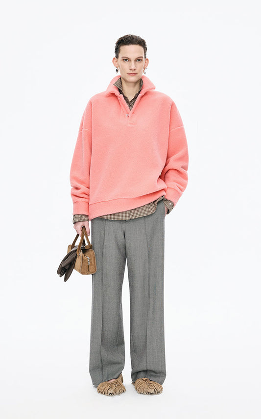 Sweatshirt / JNBY Oversized Fleece Texture Pullover