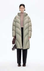 Down Coat / JNBY Oversized Long Hooded Down Coat