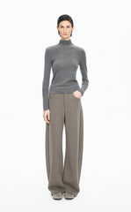 Sweater / JNBY Slim-Fit T-Neck Wool Blend Pullover