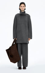 Coat / JNBY Convertible Collar Oversized Wool Blend Coat