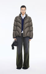 Pants / JNBY Relaxed Velvet-Flocked Wide-Leg Jeans