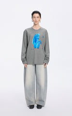 T-Shirt / JNBY Graphic Cotton Long Sleeve Tee