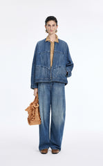 Jacket / JNBY Reconstructed Denim Collarless Jacket