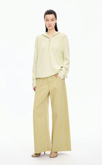 Sweater / JNBY Loose Quarter-Zip Wool Hoodie